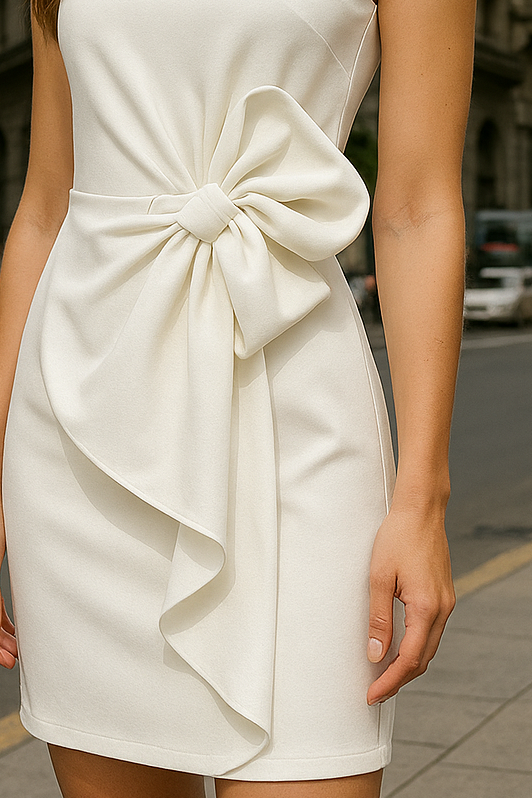 Camille | Bow-Detail Sleeveless Dress