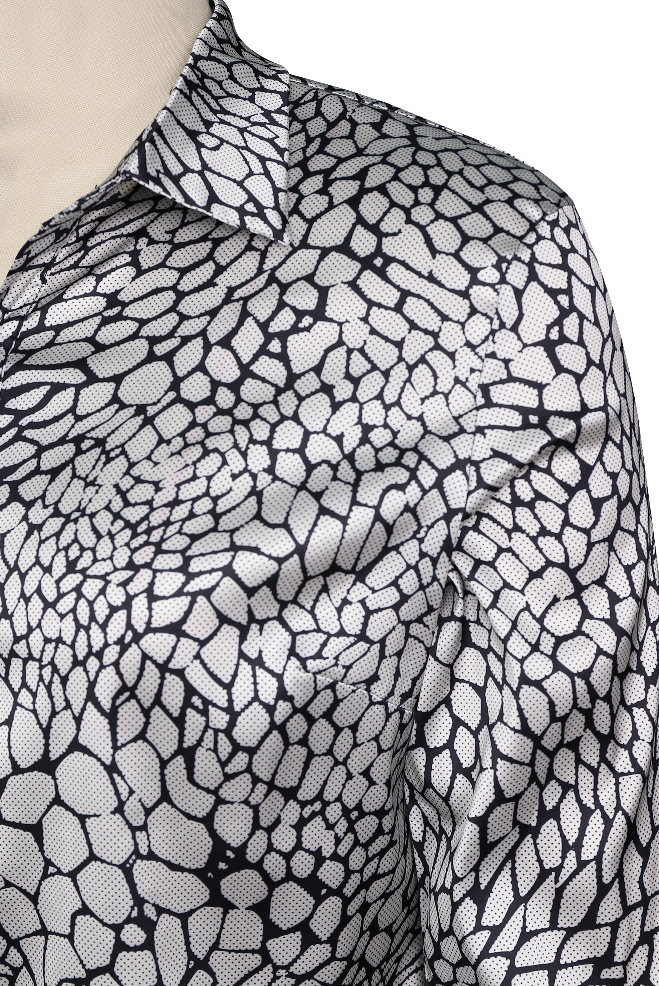 Luna | Satin Snake Printed Blouse