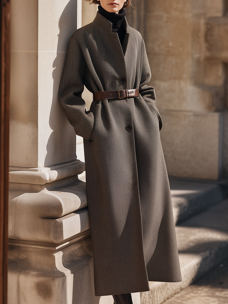 Aurora | Belted Wool Overcoat
