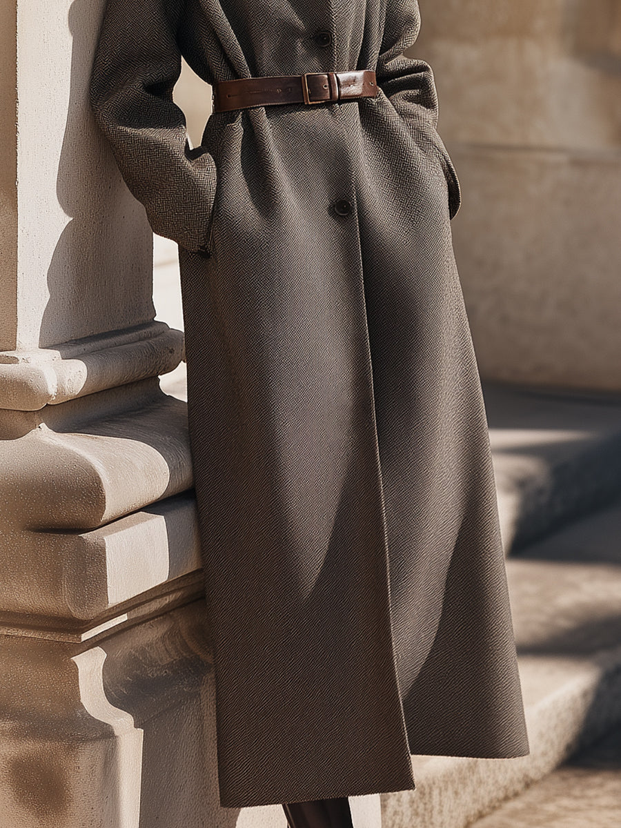 Aurora | Belted Wool Overcoat