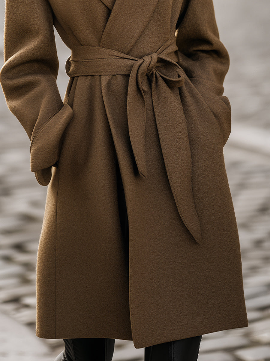 Elena | Belted Wrap Coat