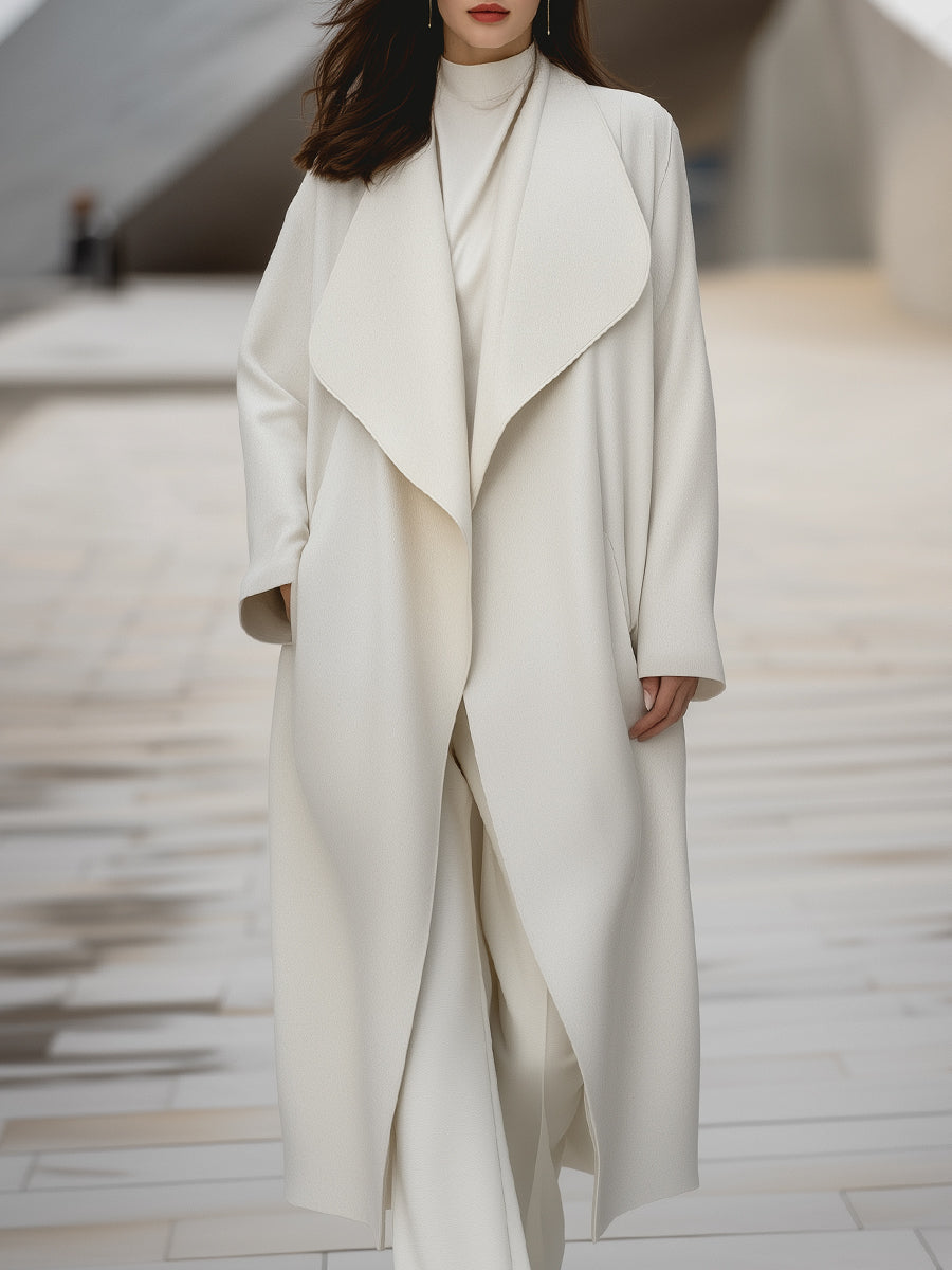 Aurora | Structured Draped Collar Wool Coat