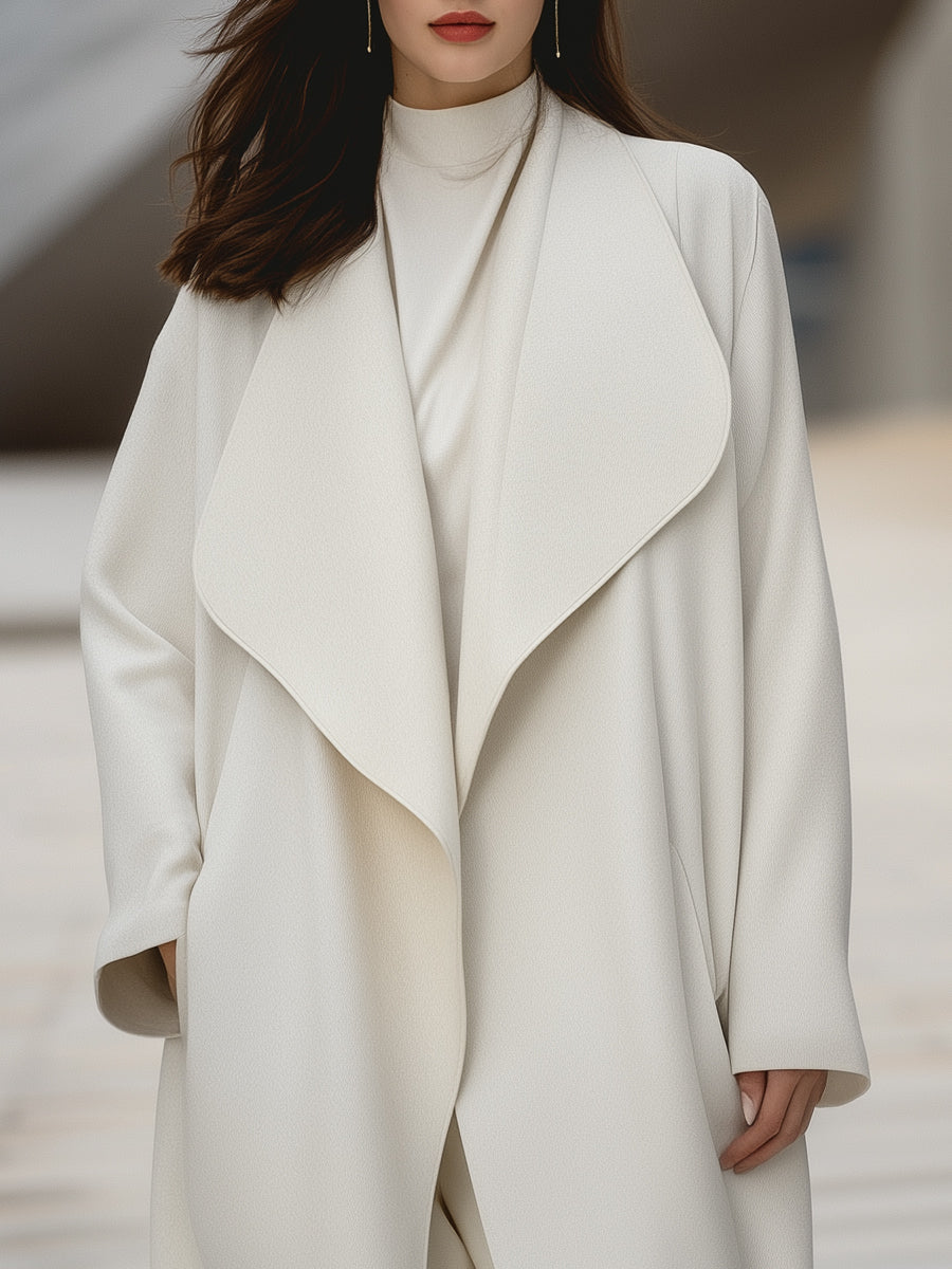 Aurora | Structured Draped Collar Wool Coat