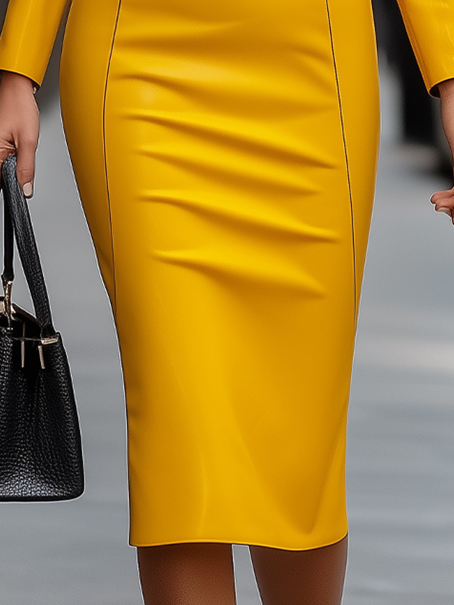 Isabelle | Faux Leather Bodycon Dress
