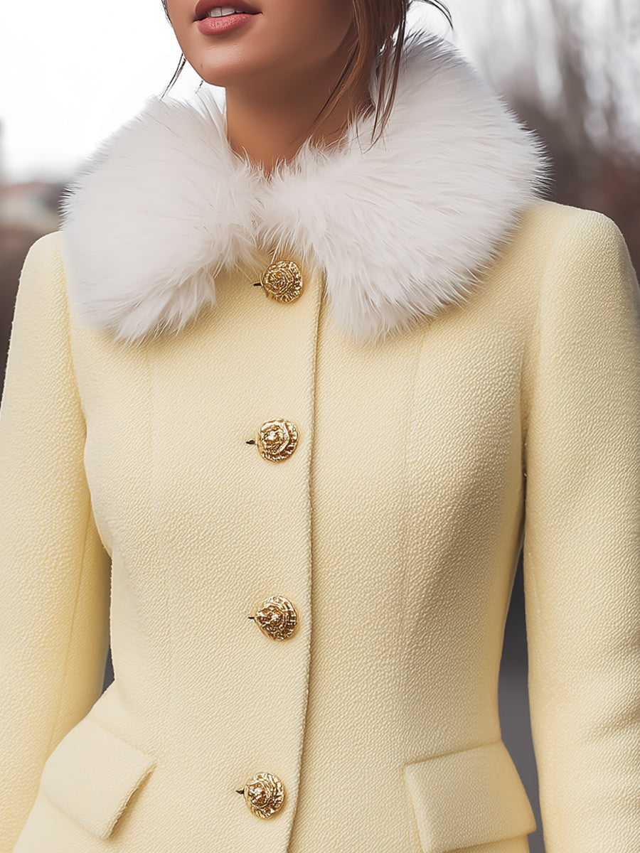 Elena | Jacket with Faux Fur Trims