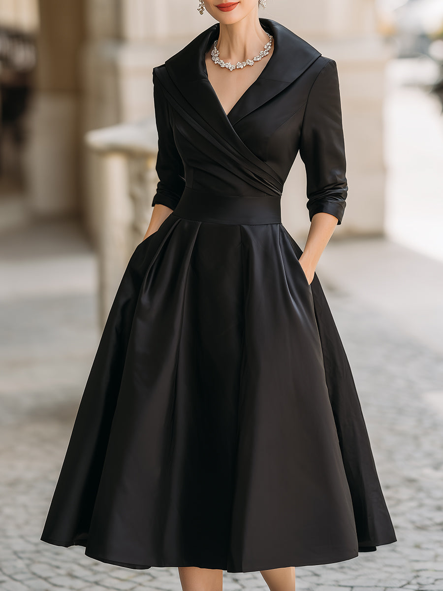 Aurora | Vintage Satin Midi Dress
