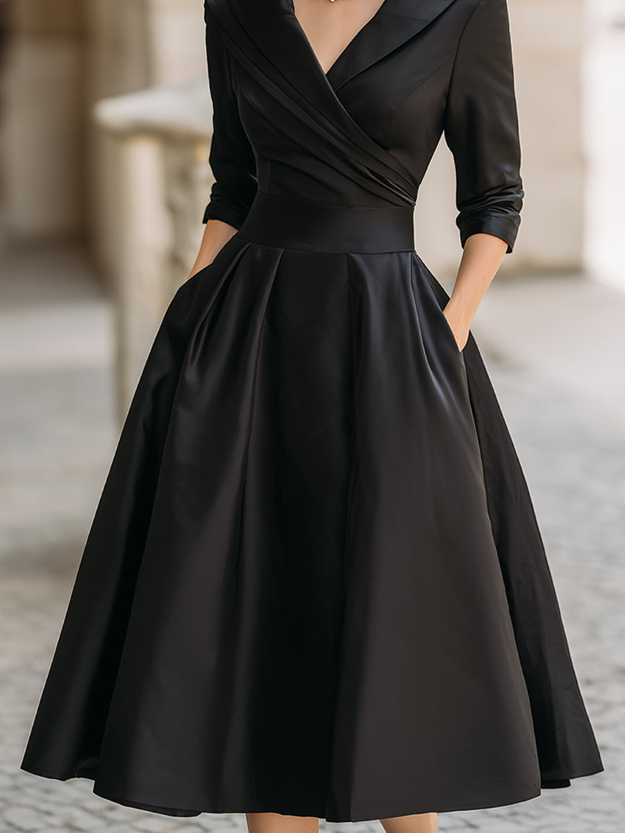 Aurora | Vintage Satin Midi Dress