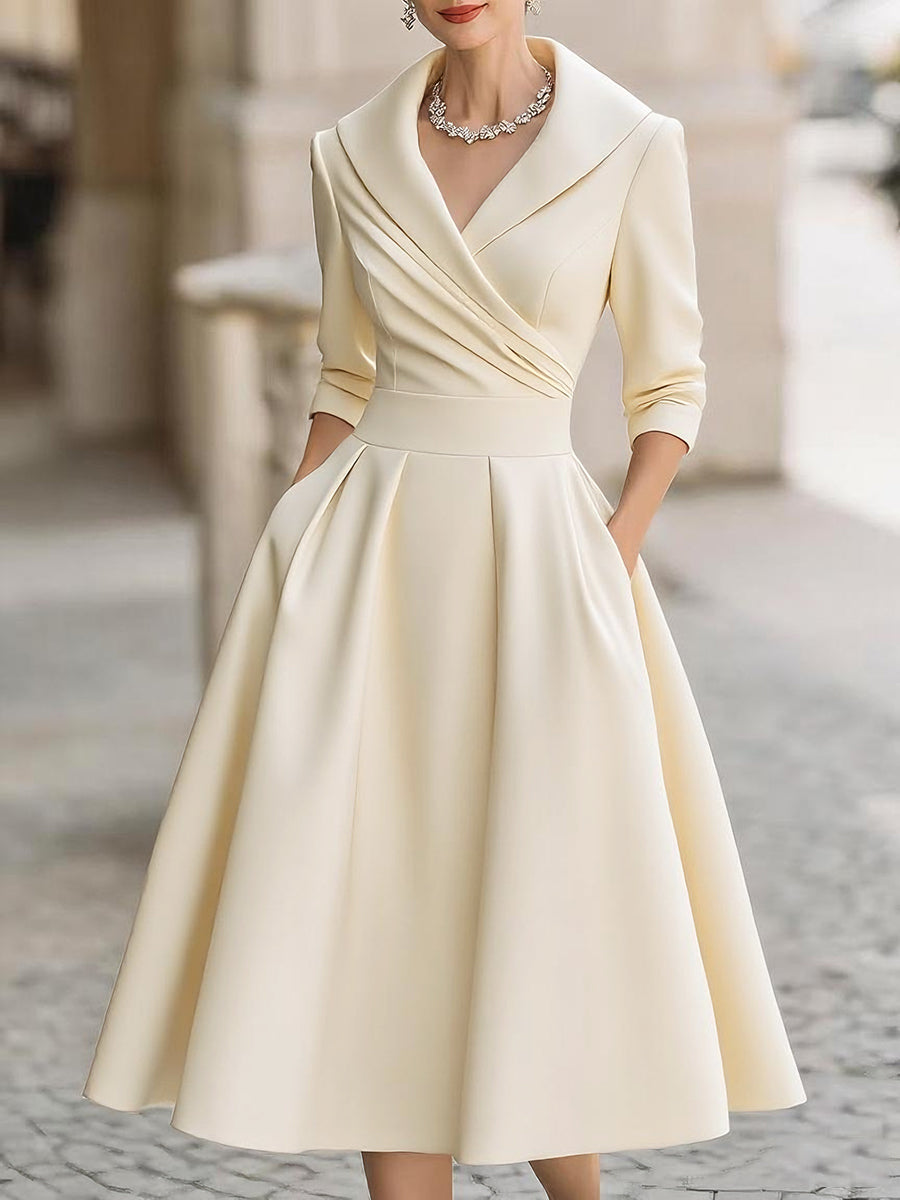 Aurora | Vintage Satin Midi Dress
