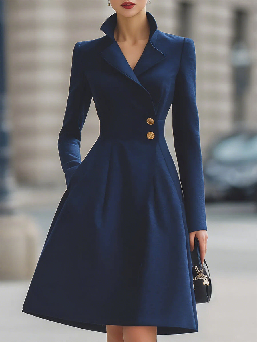 Isabelle | Tailored Fit Flared Coat Dress