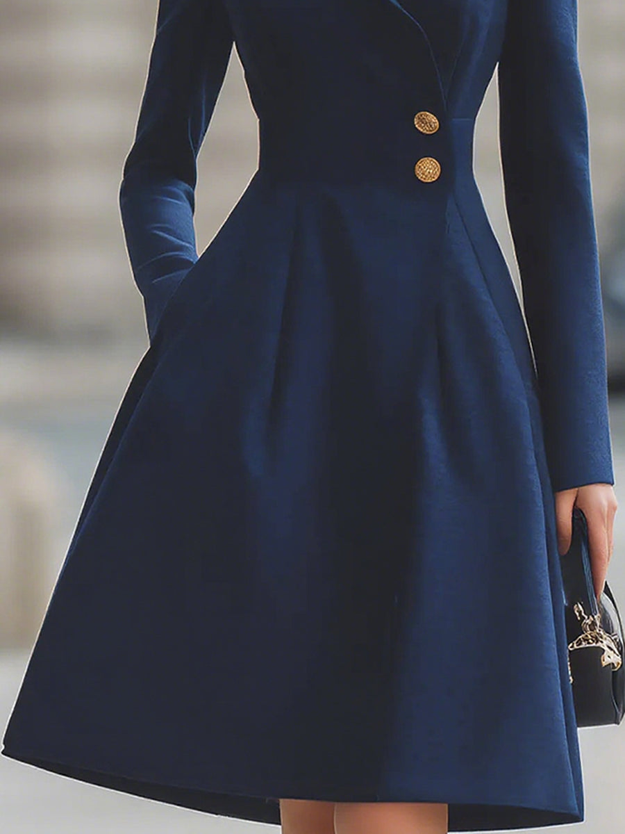 Isabelle | Tailored Fit Flared Coat Dress