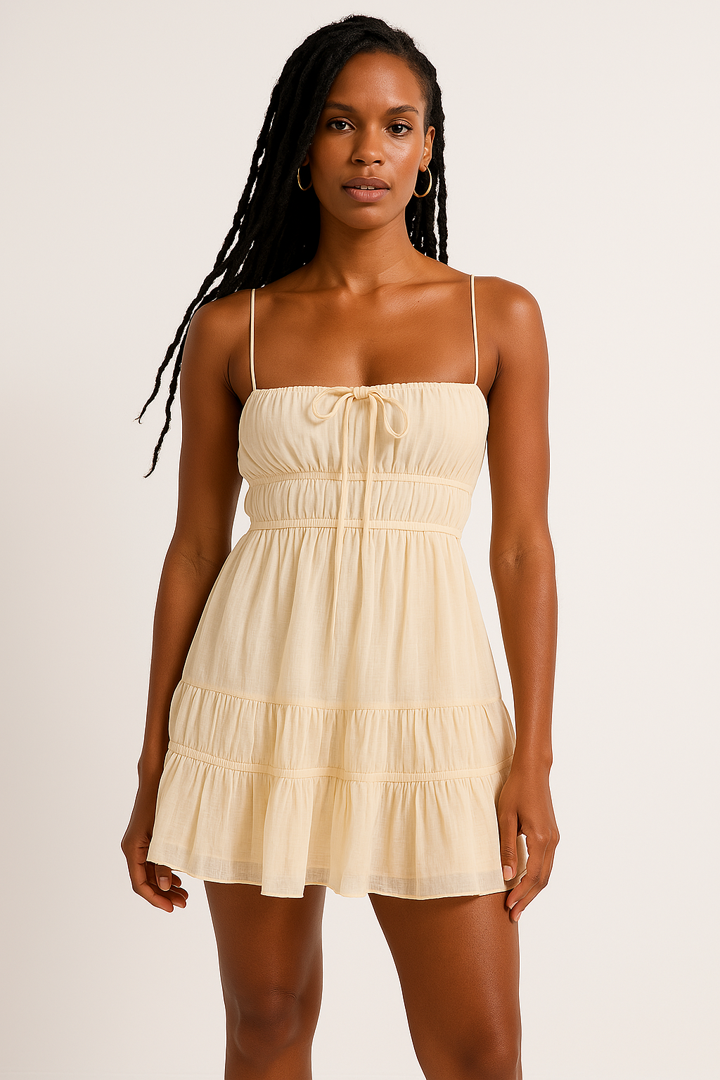 Valence | Mini Dress Smocked Bust Straps