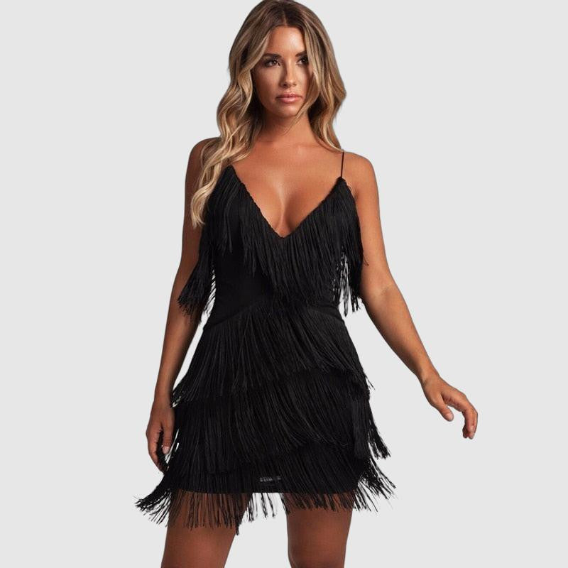 Kai | Mini Dress with Fringed Detailing