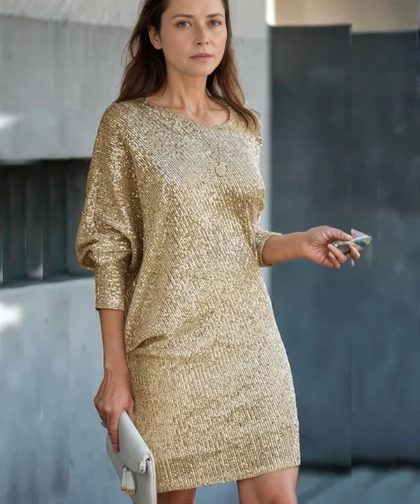 Nova | Sequin Dress Knee-Length Elegant