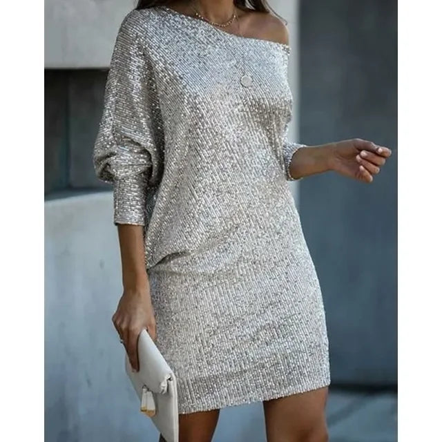 Nova | Sequin Dress Knee-Length Elegant