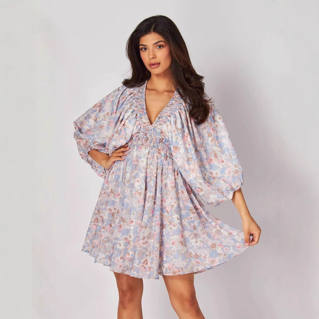 Elara | Chiffon Short Dress Floral
