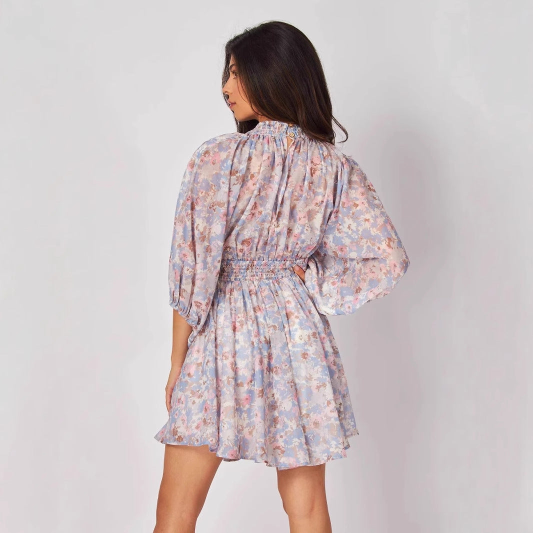 Elara | Chiffon Short Dress Floral