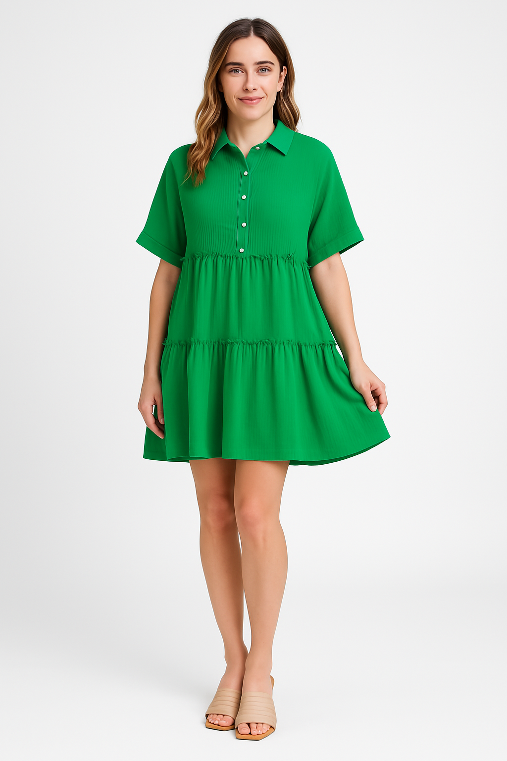 Elara | Cotton Linen Blend Mini Dress