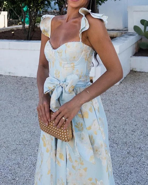 Nova | Corset Bustier Dress With Slit