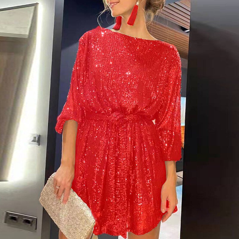 Aria Sapphire | Sequin Mini Dress