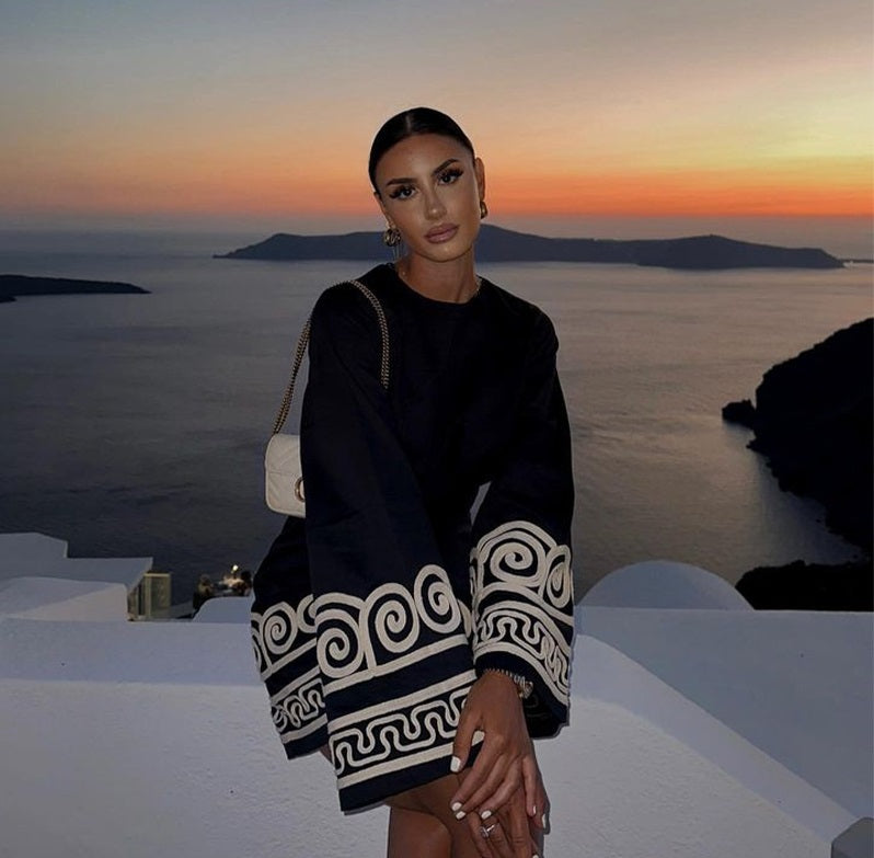 Nova | Loose Fit Dress Geometric Pattern