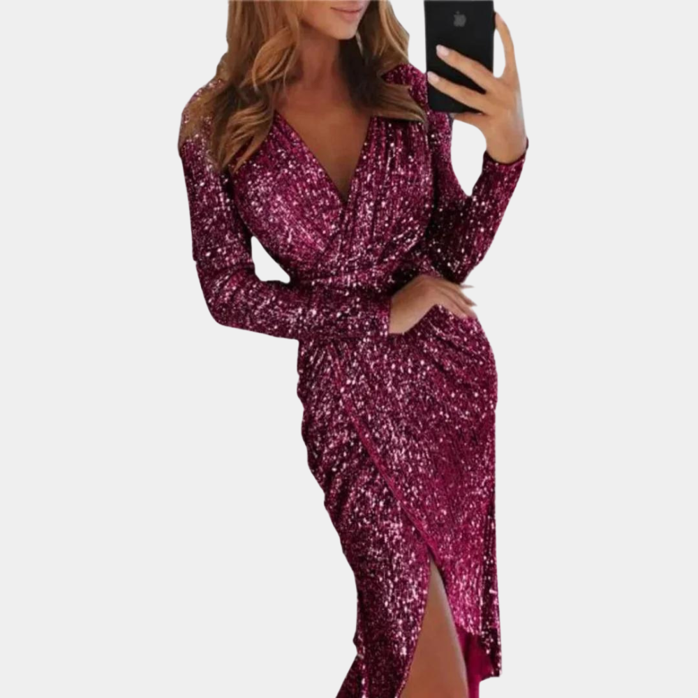 Elara | Sequin Dress With Wrap Style