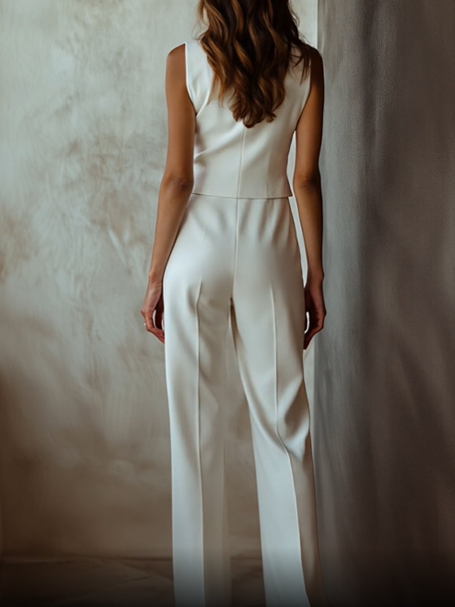 Isla | Sleeveless Blazer Suit Set